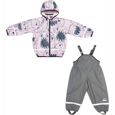 China Bachelor's Rainwear Boys And Girls Jacket Pants Cute Waterproof Kids Raincoat for sale