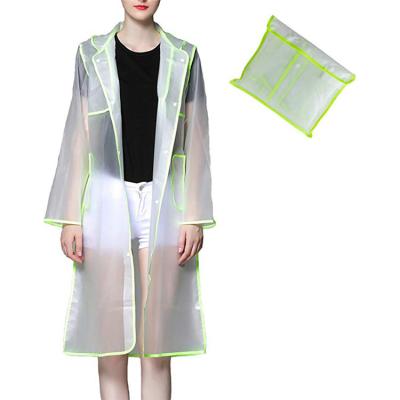 China Wholesale and Convenient Foldable EVA Plastic Single Raincoat Single Transparent Raincoat Long Storage for sale