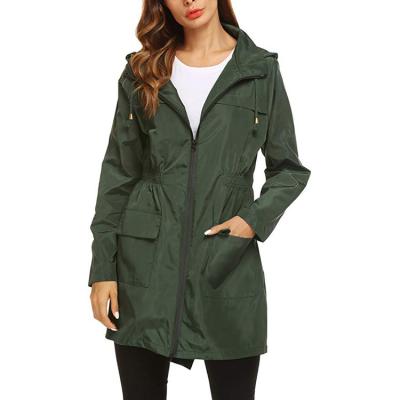 China Bachelor Waterproof Clothing Ladies Waterproof Lightweight Raincoat Long Hooded Outdoor Rise Jacket for sale