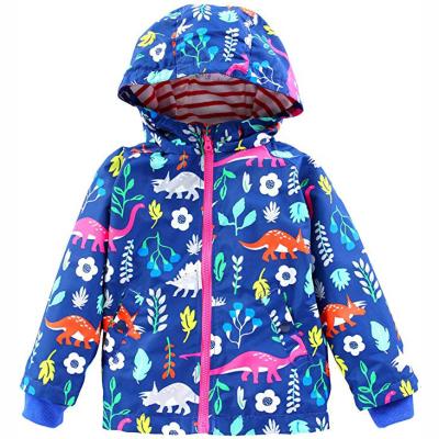 China Bachelorette Waterproof Clothes Dinosaur Hooded Children Raining Jacket Design Little Girls Custom Raincoat New for sale