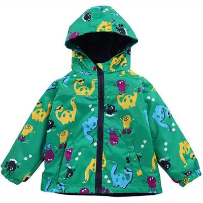 China Bachelor's Rainwear Coat Pants Dinosaur Printed Hooded Raincoat Costume For Kids for sale