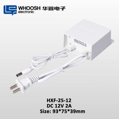 China Fuente de alimentación impermeable al aire libre de la fuente de corriente continua de la CA del CCTV 25W IP45 12V 2A en venta