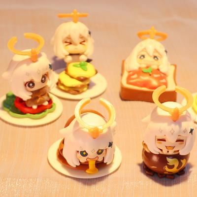 China Action Figure Toy Cute Game Genshin Impact Cartoon Paimon Klee Diluc Pvc Doll Anime Figure Set For Gift for sale