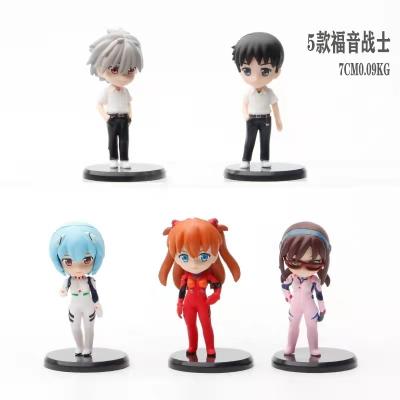 China Cartoon Toy Q Version Anime Figure Toys Genesis Evangelion Figure Toys Series Ikari Shinji Ayanami Rei Asuka Nagisa Kaworu PVC Neon Dolls for sale