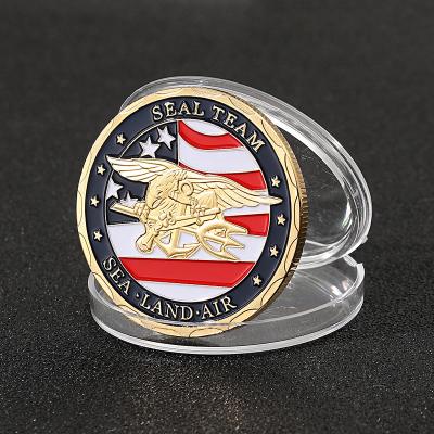 China Europe Challenge Coin Custom 3D Commemorative Coin Embossed Medal Enamel Metal Collectible Gift for sale