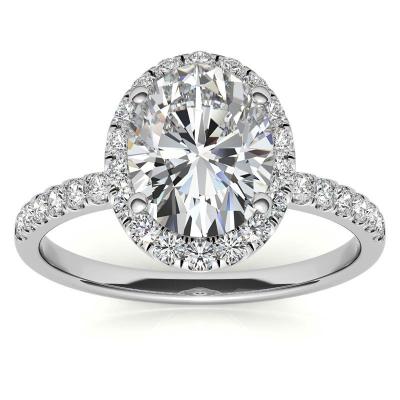 China TRENDY 14k moissanite custom ring oval cut engagement ring for women for sale