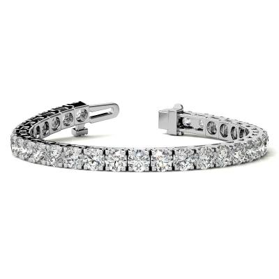 China Featuring CLASSIC Style 14K White Gold 16.5ctw 5mm Series Cut Moissanite Tennis Bracelet for sale