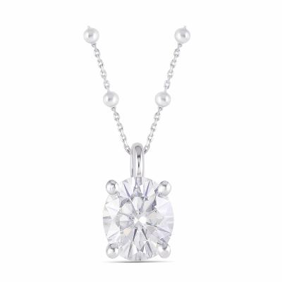 China CLASSIC Oval Cut 2 Carat Oval Cut 14K Gold Moissanite Necklace Jewelry Pendant Valentine's Day / Anniversary Gift for sale