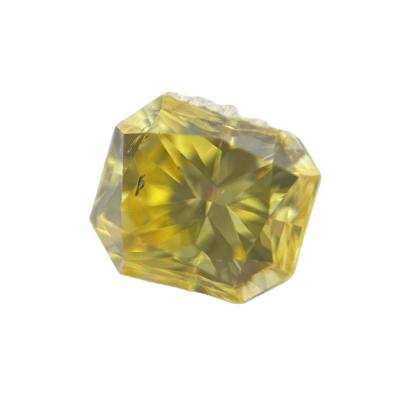 China Yellow Radiant Fancy Cut Diamond HPHT SI 1.53ct Lab Made Diamond for sale