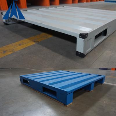 China Steel more durable than plastic pallet for storage shelf warehouse steel stackable pallet for sale