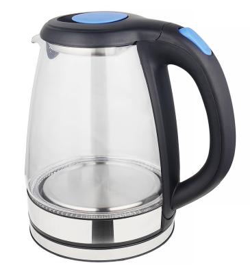 China Factory wholesale 2021 360 degree base rotation Auto-closed off glass electric kettle for hotel for sale