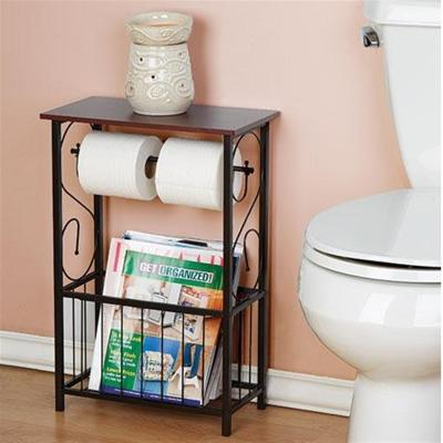 China (Other)New Design Adjustable Metal Scroll Bathroom Magazine Storage Table Organizer for sale