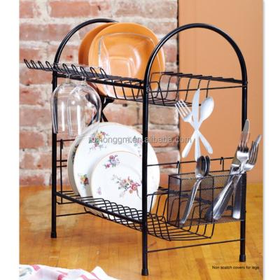 China Double decker dryer has 8 sections multifunctional large capacity flatware bowl& dish display rack cabinet dish rack or dish drainer for sale