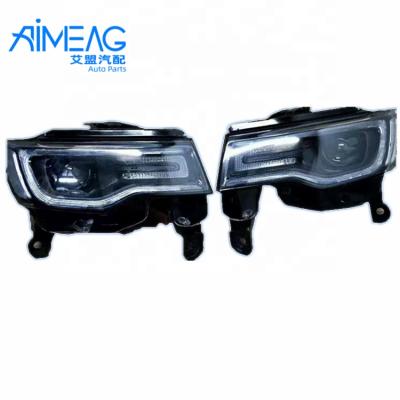 China LED Headlight 14-17 Grand Cherokee Black And White Assembly With XENON Headlight Grand Cherokee for sale