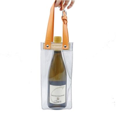 China Wholesale New Arrival Custom Clear PVC Christmas Wine Plastic Packaging Bag Waterproof for sale