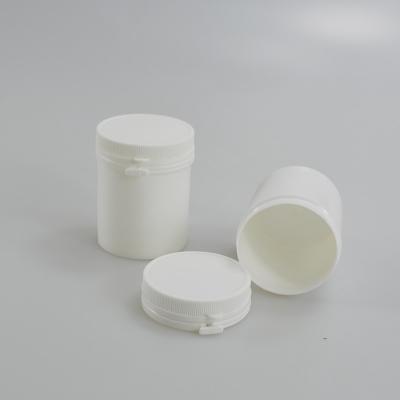 China PP Tear Pull Cap Bottle 80g Chewing Gum Plastic Bottle with Straight Round Design for sale