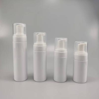 China Kraagmateriaal PET 100ml 120ml 150ml 200ml Ronde zeepfles van schuim voor handsanitizer Te koop