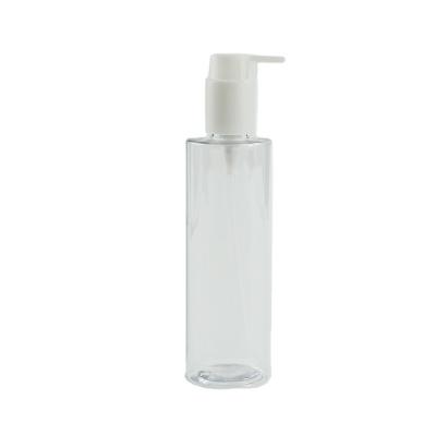 China Silk-screen Printing 220ml Flat Shoulder Body Oil Bottle for Make Up Remover Lotion Pump for sale