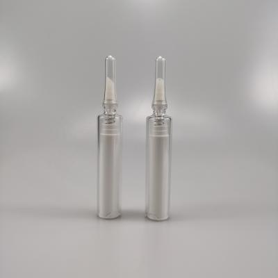 China 10ml PETG Airless Ampoule Bottle for Eye Cream Injection Prefilled Syringe Shaped Tube for sale