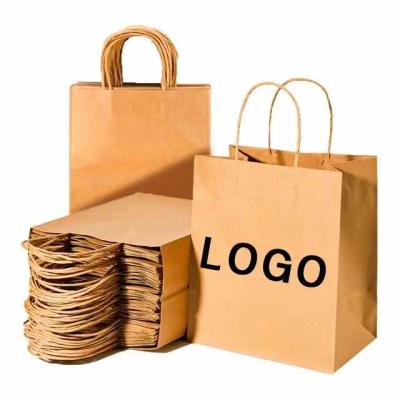 China Douane Gedrukt Logo Recyclable Paper Gift Bags Te koop