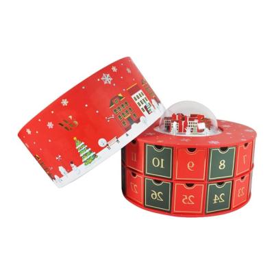 China Lattice Custom Gift Packaging Christmas Sweet Cylinder Gift Box for sale