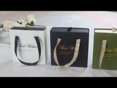 Luxury Black White Jewelry Necklace Drawer Gift Box With Handle