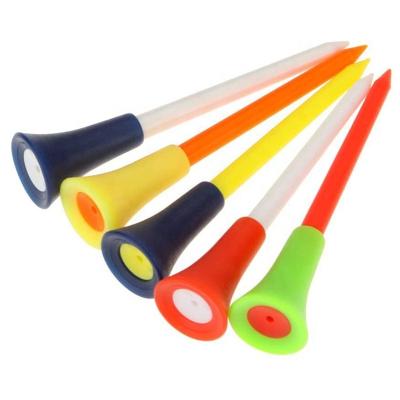 China Golf Practice Top Cushion Golf Tee Double-color Plastic Tees Golf Tees For Golf Course Practice Accessories for sale