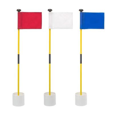 China Portable Mini Golf Flagsticks Putting Green Flag Hole Cup For Golf Pole Pin FlagPole Fiberglass Pin Flags Portable 2-Yard Golf Section for sale