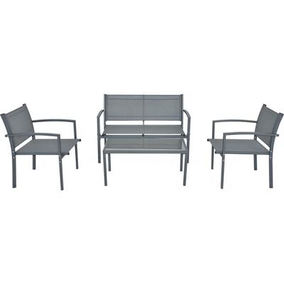 China Eco-freindly mail order design KD 4PCS outdoor garden chair and coffee table furniture set for sale