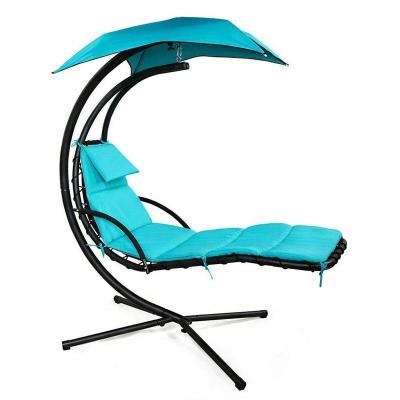 China Durable Garden Relax Chaise Lounge Chair Arc Stand Air Porch Hammock Blue Hanging Swing for sale