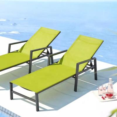 China Mail Order Sunbed Pool Lounge Chair Outdoor Aluminum Foldable Time Outdoor Furniture for sale