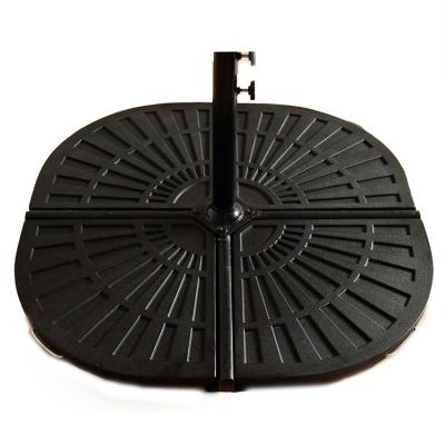 China Modern Propeller Shaped Round Resin Umbrella Base For Outdoor Cantilever Parasol for sale