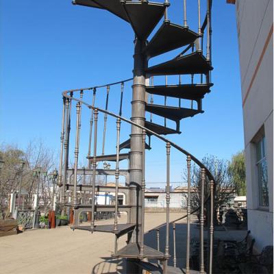 China Traditional Antique Cast Iron Style Spiral Staircase for sale