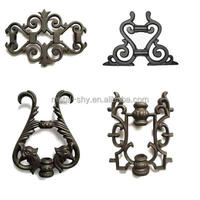 China Easily Assembled Cast Metal Top Rosettes Leaves Ornaments Fence Gate Decor Accessory Elements for sale