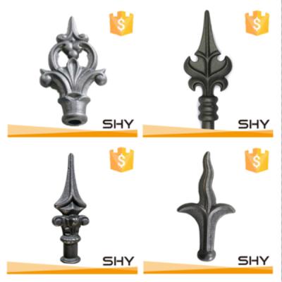 China OEM Easily Assembled Wholesale Decorative Metal Ornaments Steel Iron Aluminum Spearhead For Sale Top Quality Gate Rail Window Best Quality for sale