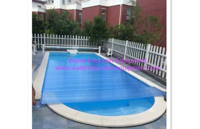 China Swimming Pool Control System Above Ground Automatic Swimming Pool Cover Blue for sale