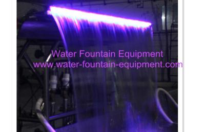 China Stainless Steel Waterfall Fountain With RGB LED Color Lamp Inside AC24V for sale