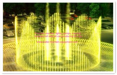 China Stainless Steel Running Fountain Water Pipe Frame With LED Underwater Lights 2