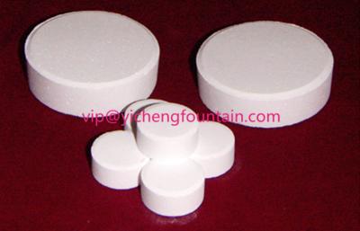 China Disinfectant Trichloroisocyanuric Acid TCCA 90% Tablet For Swimming Pool 200g Per Piece for sale