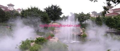 China Fully Setting Pool Fog System High Pressure Fogging Machine Remote Control for sale