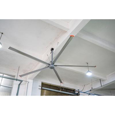 China 850 Square Meter Large 24ft Tall China Industrial HVLS Ceiling Mounted Fan for sale