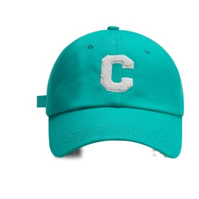 China New Fashion Custom Logo Woman Sports Hats Green Baseball Cap Gorras for sale