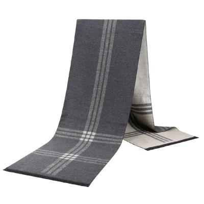 China Fashionable Custom Fashion Deep Brushed Long Cotton Men's Winter Scarf for sale