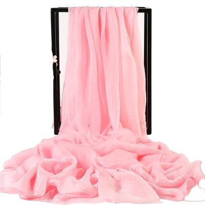 China Ladies Summer Solid Color Chiffon Bali Beach Silk Transparent Sarongs for sale