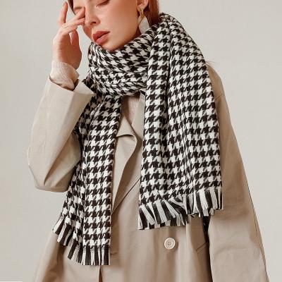 China Winter Cashmere Scarf Fashionable Hot Selling Knitted Shawl for sale