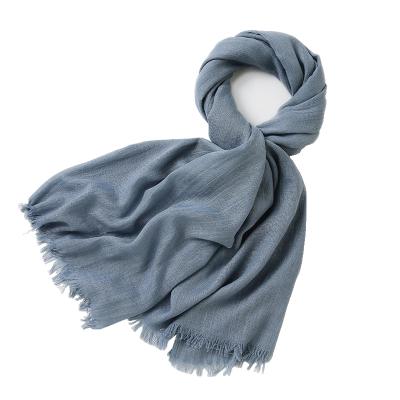 China Fashionable Cotton Scarf Plain Solid Color Pashmina Viscous Shawl for sale