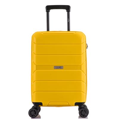 China PP Material is Custom Lightweight Trolley Suitcase Filter Framed Suitcase Bags Travel Luggage Suitcase for sale