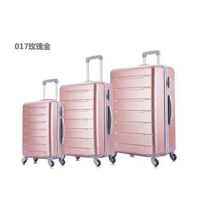 China ABS has good impact resistance and excellent wear resistance. Hot SZABS017# Carry On Best Selling Woman's Packing Size Plastic Suitcase for sale