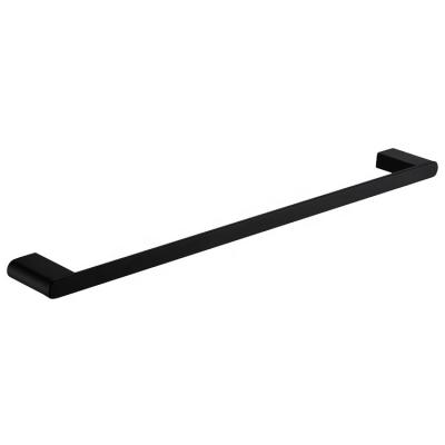 China Black Fashion SUS304 Stainless Steel Bathroom Hotel Accessories Towel Lever Single BathTowel Bar for sale