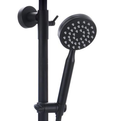 China Without Handheld Shower Head Water Saving Matte Black Showerheads 304 Stainless Steel Shower Head Massage for sale